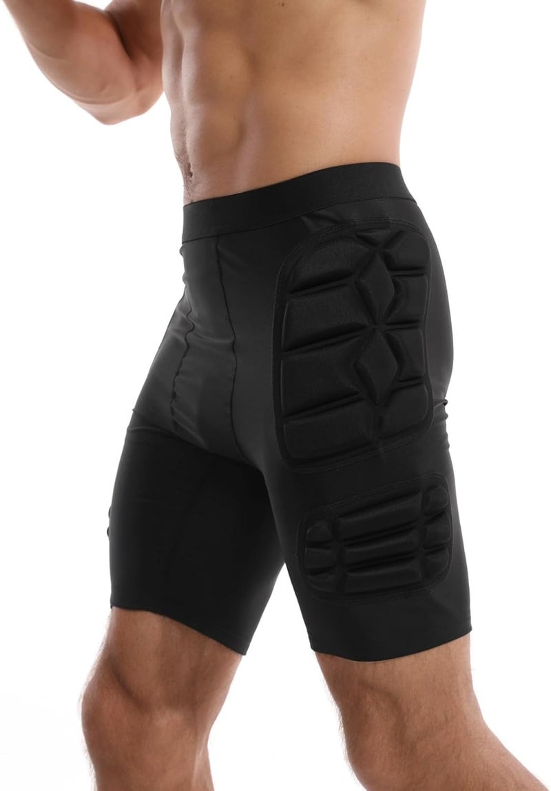 Topeter Goalkeeper Armor Shorts, Protective Padded Soccer Goalie Undershorts, Goalkeeper Sliders Compression Sliding Shorts - Image 4